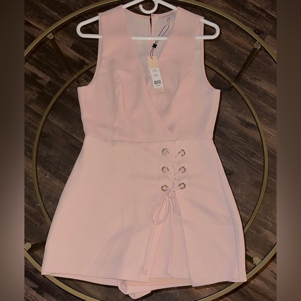 NWT BCBG Lace up Romper